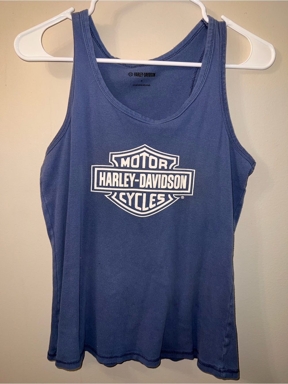 Harley-Davidson Navy Blue Tank Top with White Shield Logo
